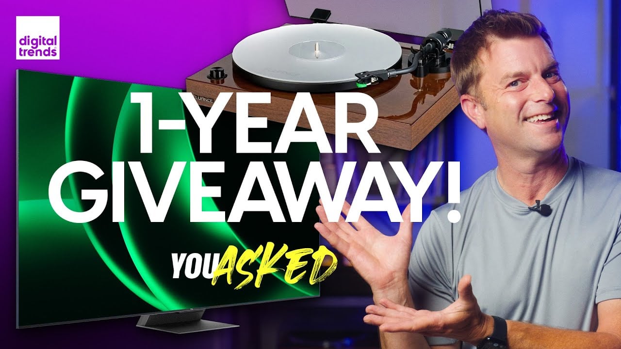 Celebrating 1 Year of You Asked | A Look Back & Special Giveaway! On today’s episode of *You Asked*: We’re celebrating our 1-year anniversary! 52 uninterrupted weeks feels like a significant milestone, so let’s take a look back at the past year, answer some more questions, and give away some cool prizes! Stick around—you won’t want to miss this one!
ENTER THE FLUANCE GIVEAWAY
https://www.digitaltrends.com/giveaways/fluance-rt81-turntable-giveaway/
ENTER THE TCL GIVEAWAY
https://www.digitaltrends.com/giveaways/tcl-qm8-qm7-giveaway/
HOW TO CLEAN YOUR TV
https://youtu.be/VNlF7NLce7k
Check back every Sunday morning for new episodes of You Asked.
WATCH MORE YOU ASKED EPISODES
https://www.youtube.com/playlist?list=PLZEIwIHCxaFUjYIJcaPPEQ4-qdng1lOl-
READ YOU ASKED
https://www.digitaltrends.com/home-theater/you-asked-52-anniversary-edition/
https://www.digitaltrends.com/topic/you-asked/
QUESTIONS?
Submit to youasked@digitaltrends.com
- - -
DIGITAL TRENDS' RECOMMENDED TVS🔥
🛒 Sony A95L OLED: https://howl.me/ckPHE8U8NXX
🛒 LG G4 OLED: https://howl.me/cmdWEJnTghX
Samsung S95D OLED: https://howl.me/cmowVoL2UqH
🛒 Samsung S95C OLED: https://howl.me/cjIQVW8eQW9
🛒 LG M3 Wireless OLED: https://howl.me/ckkBl8JlJ7I
🛒 TCL QM8 QD-Mini LED: https://howl.me/cmgP2w1tYOB
🛒 Hisense U8N: https://howl.me/clXlYBOlxlb
🛒 Sony Bravia 9: https://howl.me/cmdWri7gNOH
🛒 LG C4 OLED: https://howl.me/cmdWE4MiZdB
🛒 Samsung QN90C QLED: https://howl.me/cj9DuYdSs4l
These recommendations are current as of publish of this video and subject to change.
- - -
VIDEO CHAPTERS
00:00 Intro
01:28 Year 1 of You Asked By the Numbers
03:09 You Asked On the Road from Tokyo, Las Vegas, New York and LA
06:04 Most Memorable Question of Year 1
07:49 Best TVs and Operating System to Avoid Bloatware
09:23 Sony Bravia 7 vs. Bravia 8 vs. Bravia 9
11:29 How Do I Clean My TV
12:17 Giveaway Prize Announcement
NIT-NERDS MERCH AVAILBLE HERE!
https://my-store-e80770.creator-spring.com/
BEHIND THE SCENES
https://www.youtube.com/watch?v=sFZ661IZdxQ
https://www.youtube.com/watch?v=y0WVRjSATWw
SUPPORT OUR PARTNERS
Each of the partners listed below has been integral in helping our channel continue to grow. We love their products and think you will too, please help support them by checking out the links below.
🤝 BDI Elements Media Console: https://bit.ly/44sBo7s
🤝 BDI Reveal Coffee Table: https://bit.ly/3R5q79M
🤝 BDI Serif Side Table: https://bit.ly/3R5pZHk
🤝 Acoustic Treatment: http://www.acousticservices.info/
🤝 Artlist Music: https://artlist.io/referral/142302/Digital
🤝 RØDE Wireless Pro: https://brandstore.rode.com/products/wireless-pro?sca_ref=4584951.fVzTeSQa5y&sca_source=YouTube
🤝 RØDE NT5 Matched Pair: https://rode.com/en-us/microphones/studio-condenser/nt5?sca_ref=4584951.fVzTeSQa5y&sca_source=YouTube
🤝 Polk Reserve Series R600 Floorstanding Tower Speakers: https://amzn.to/3pWb9Il
SUBSCRIBE FOR THE LATEST VIDEOS
http://bit.ly/DTYouTubeSub
VISIT DIGITAL TRENDS
https://www.digitaltrends.com/
Digital Trends may earn a commission when you buy through links on our channels.
FOLLOW US!
https://www.facebook.com/digitaltrends
https://twitter.com/digitaltrends
https://www.instagram.com/digitaltrends
