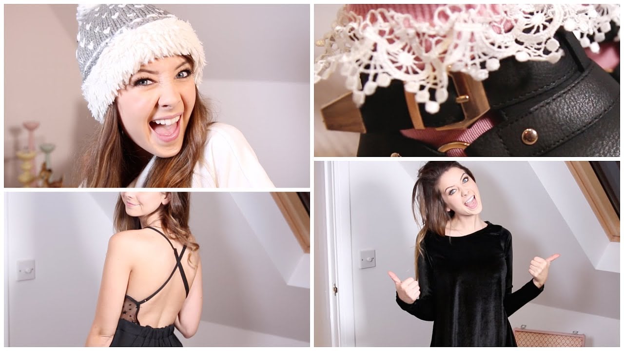 BooHoo Haul & Giveaway | Zoella * BooHoo Haul & Giveaway *
This is a paid for advertorial
Competition link: http://bit.ly/1uWdVcA
Products Mentioned:
Kayley Mesh Star Print Backless Playsuit - http://bit.ly/1zGLuQY
Elisa Caged Neck Woven Playsuit - http://bit.ly/1xCNbL8
Orla Satin Boxy Top - http://bit.ly/1tU68Zb
Alyson Panelled Coated PU Trousers - http://bit.ly/1yqadoQ
Kiki Grid Print Tapered Trousers - http://bit.ly/1wL7zM5
Tabatha Velvet Long Sleeve Swing Dress - http://bit.ly/1u1BPBm
Suzie Jacquard Skater Dress - http://bit.ly/1walqr3
Mairead Silk Look Long Sleeve Boiler Jumpsuit - http://bit.ly/1EuRkot
Minnie Heart Knit Beanie Hat - http://bit.ly/1xrASTL
Loren Gem and Spike Statement Necklace - http://bit.ly/1uWeXFr
Brooke Gold Insert Harness Strap Ankle Boot - http://bit.ly/1tyn583
FIND ME:
SECOND CHANNEL: http://youtube.com/morezoella
BLOG : http://www.zoella.co.uk
FACEBOOK : http://facebook.com/zoe.zoella
TWITTER : http://twitter.com/Zozeebo
INSTAGRAM : http://instagram.com/Zozeebo
TUMBLR : http://zoella.tumblr.com/
Thank you to Boohoo for working with me on this video and being so kind as to allow someone to win some awesome prizes, as always opinions are my own & GOOD LUCK WITH THE COMPETITION.