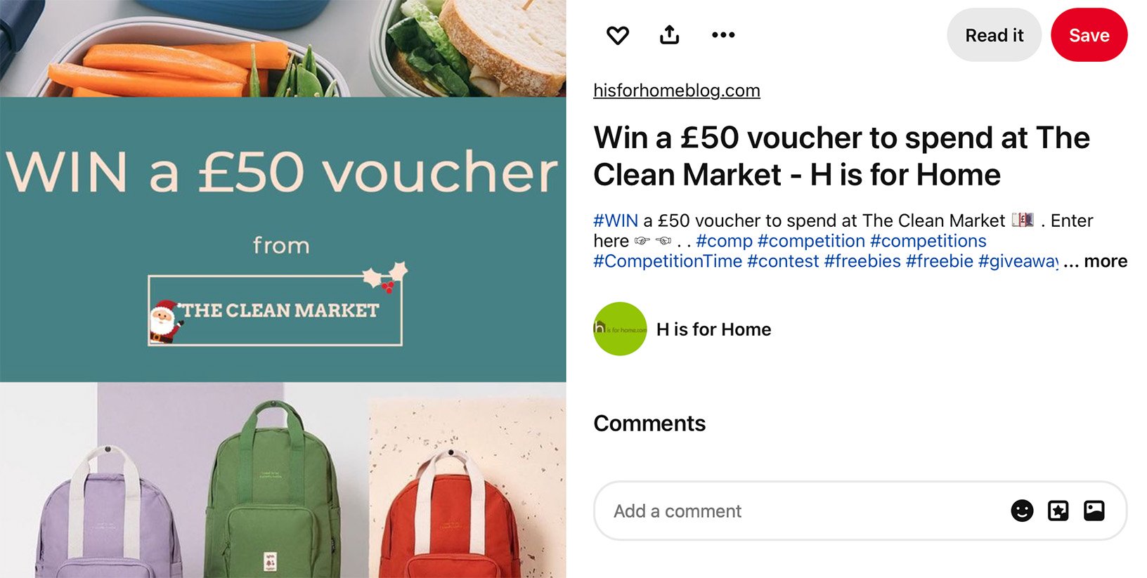 Pinterest campaign featuring Barberry Coast $50 voucher offer Barberry Coast $50 voucher promotion on Pinterest