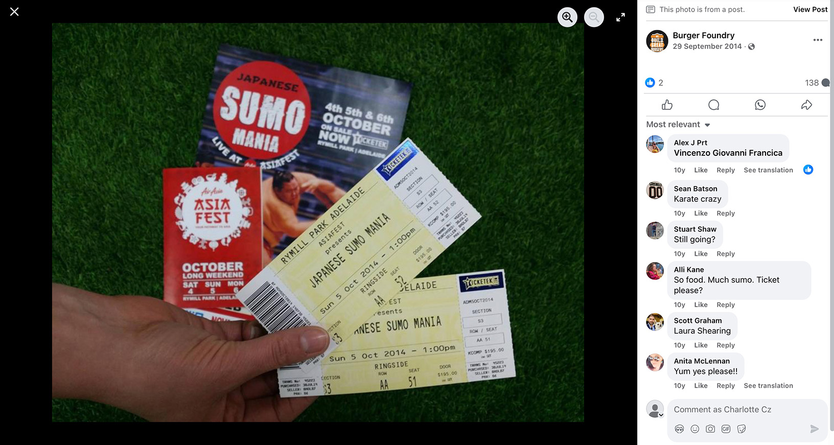 Facebook campaign for Burger Foundry promotional giveaway Burger Foundry giveaway promotion on Facebook