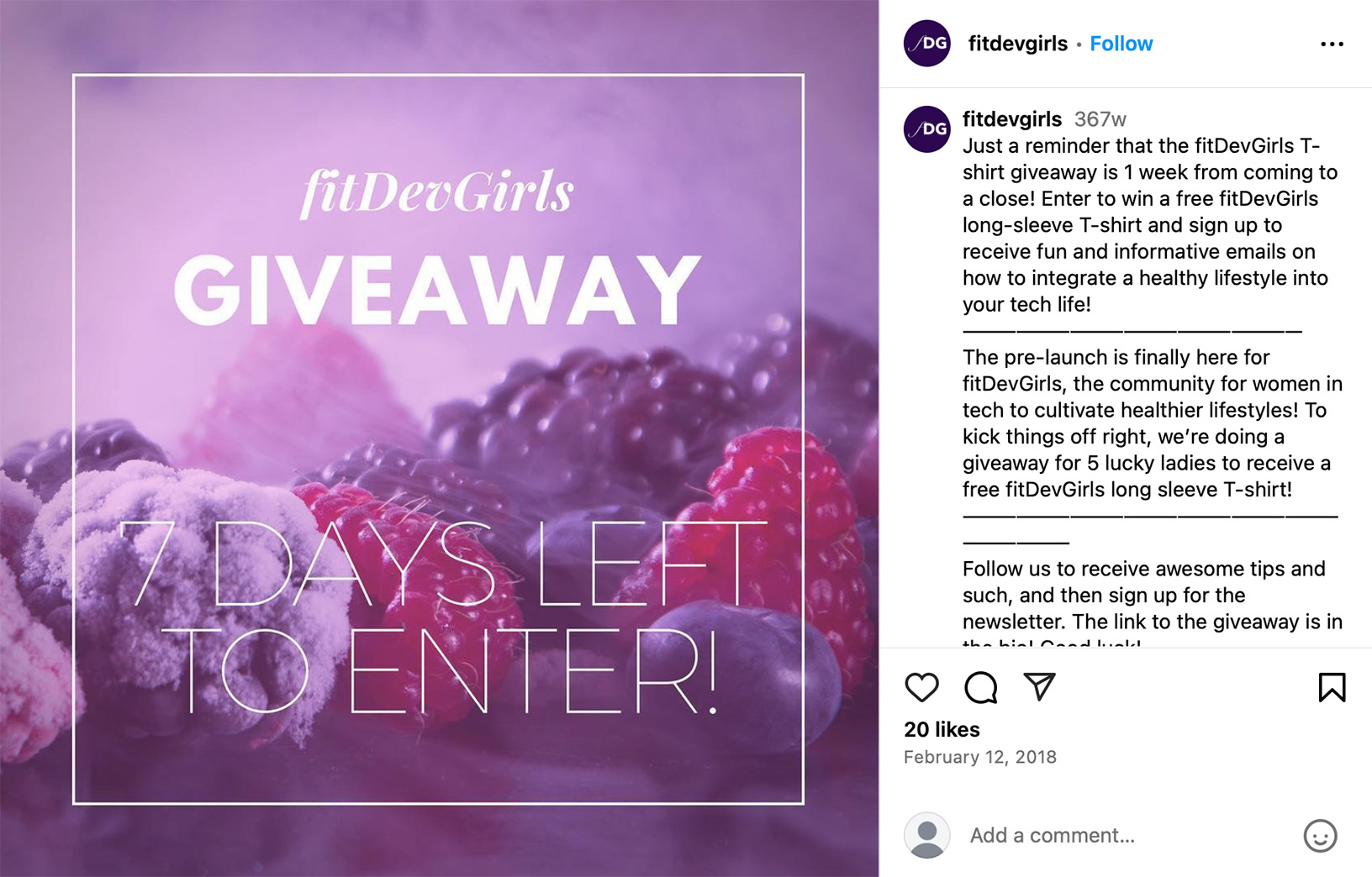 giveaway countdown