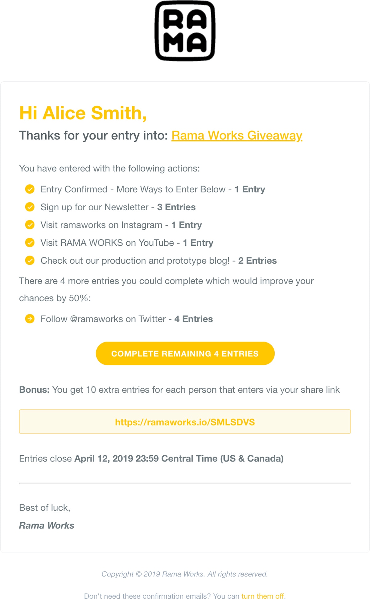 Turn Off Post Entry Emails