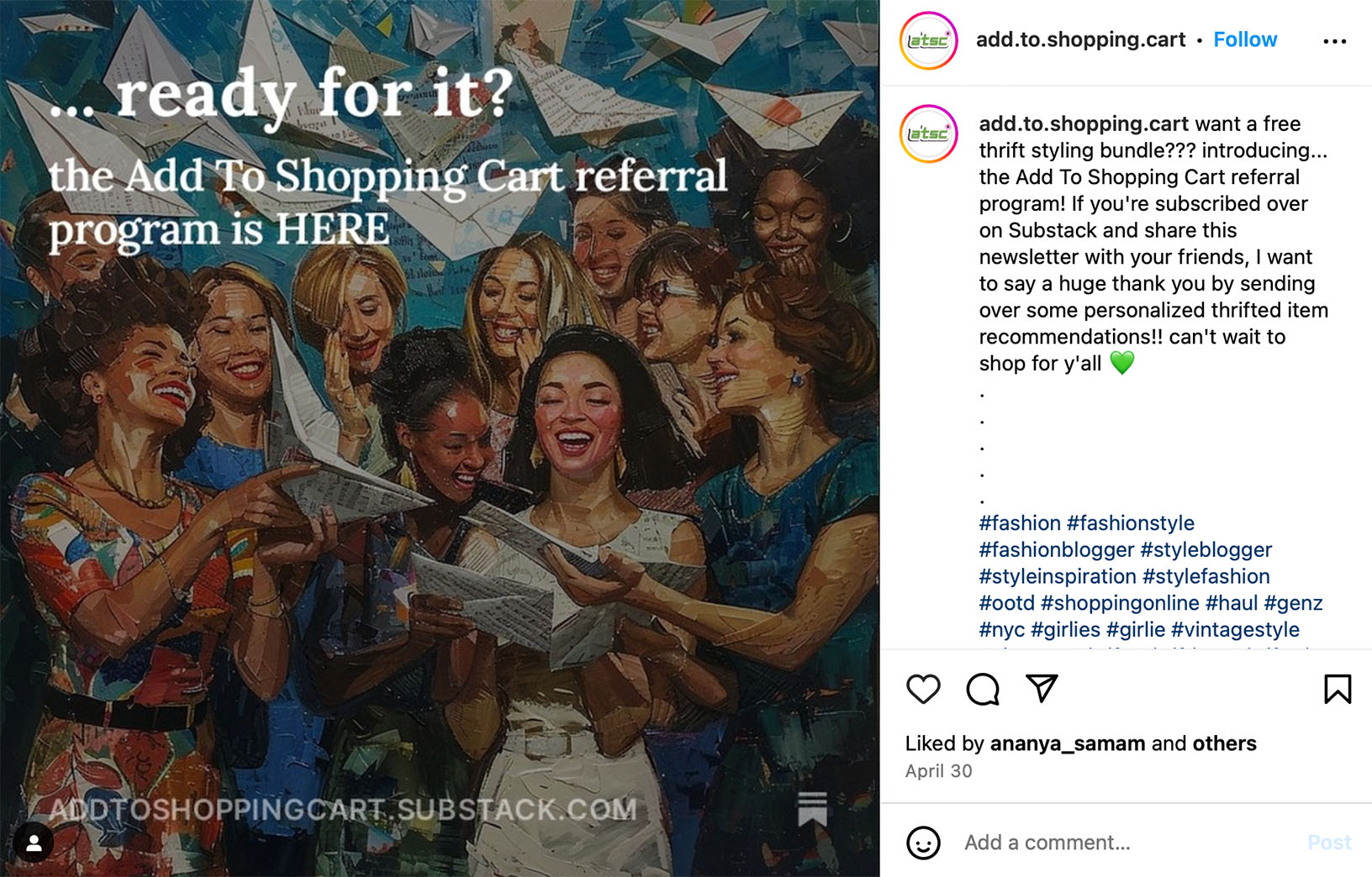 Grow Your Brand With Instagram Referral Programme Promotions Instagram post promoting a customer referral programme with incentives