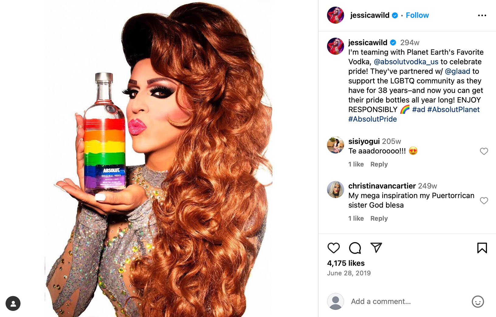 Influencers sharing Absolut campaign content Influencers promoting Absolut’s sustainability campaign