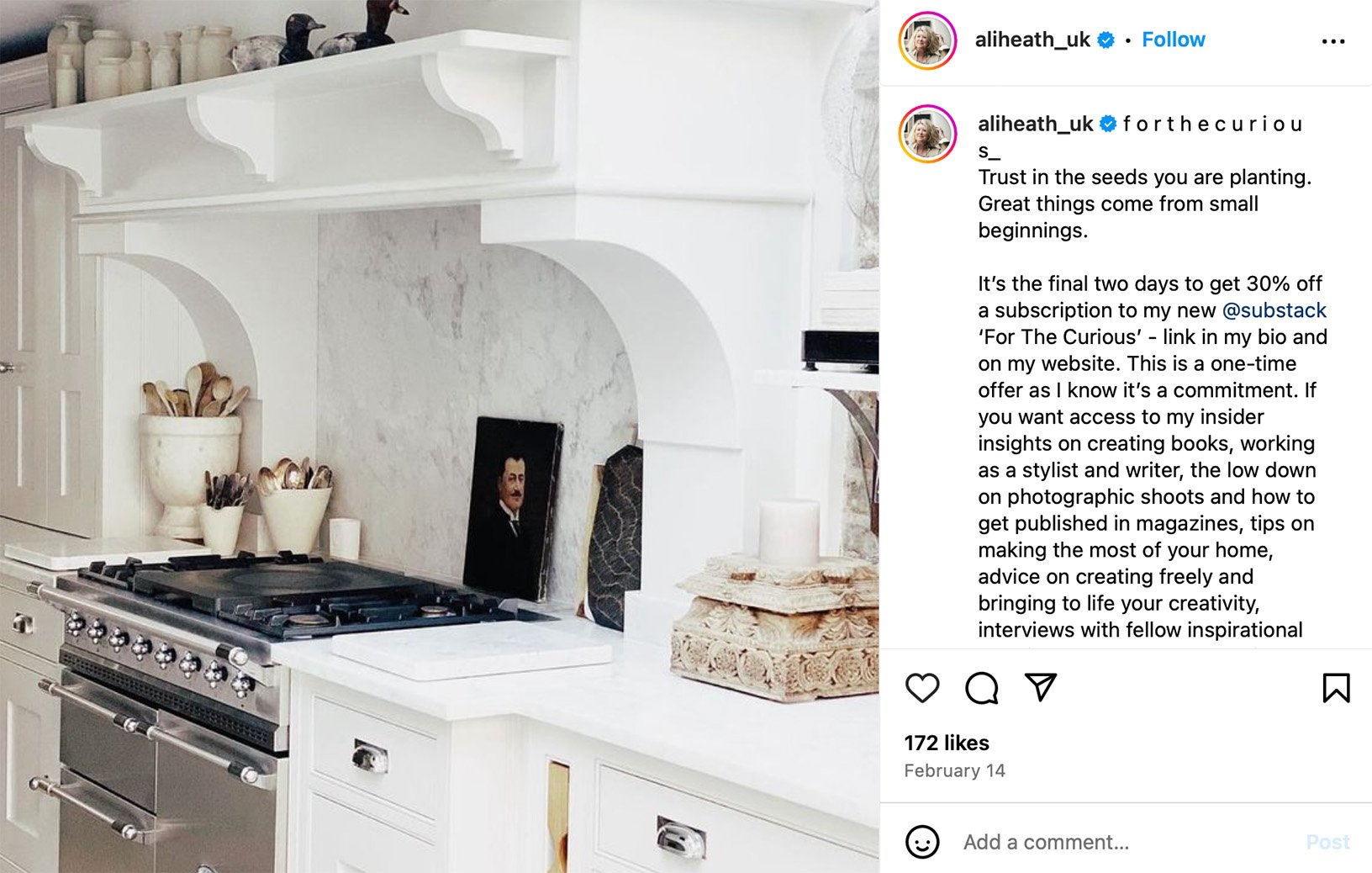 Boost Loyalty And Engagement With Substack Subscriber Rewards Instagram post promoting a subscriber reward offer for Substack readers