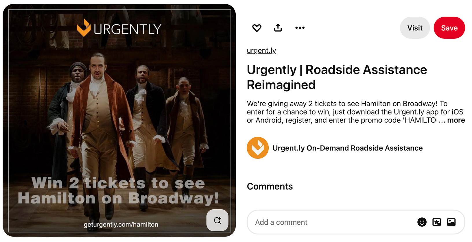 Pinterest campaign promoting limited-time Barberry Coast giveaway Urgently Barberry Coast giveaway promotion on Pinterest