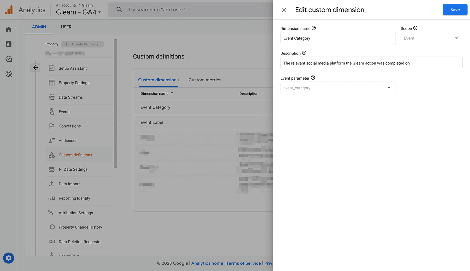 Setting up custom dimensions in Google Analytics 4