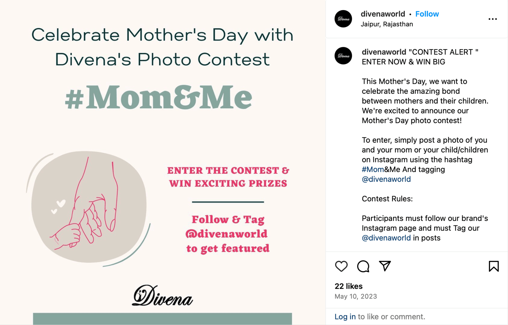 Collect Mother's Day UGC With Photo Contests Mother's Day photo contest entry shared on Instagram